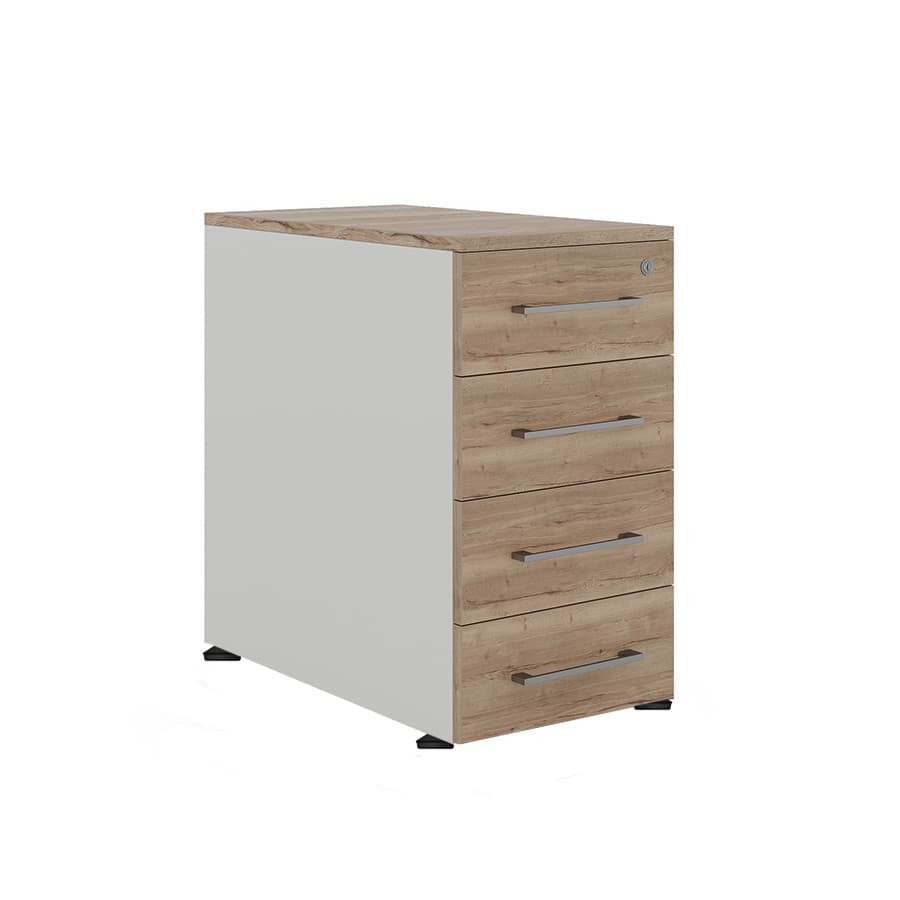 Тумба приставная Kobor TS4-40/80 white/natural