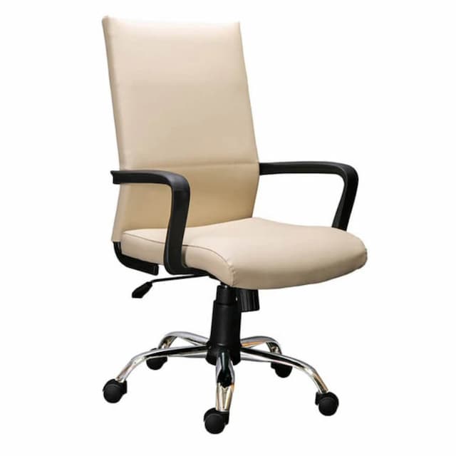 Кресло для персонала Мирэй Клерк короткий PL хром ТГ, кожзам