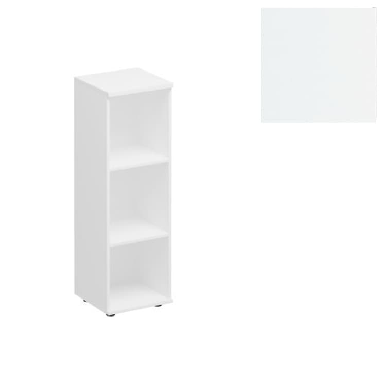 Стеллаж средний узкий Юнитекс Комфорт К.425 БП (40x38x123) белый премиум