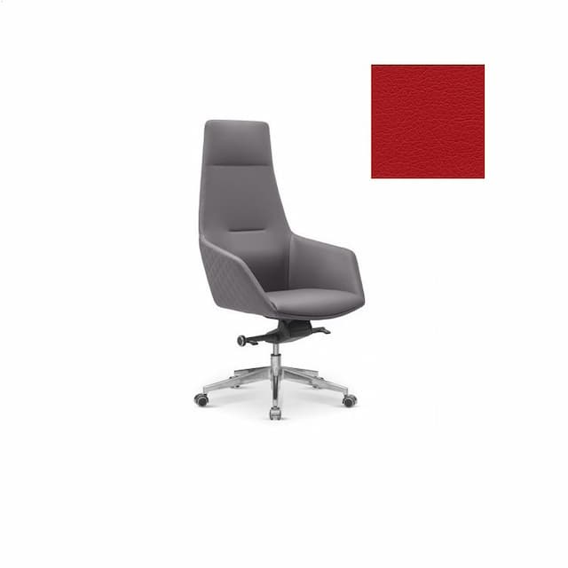 Кресло для руководителя Aurora Au/MX/CN1117 экокожа премиум / красная