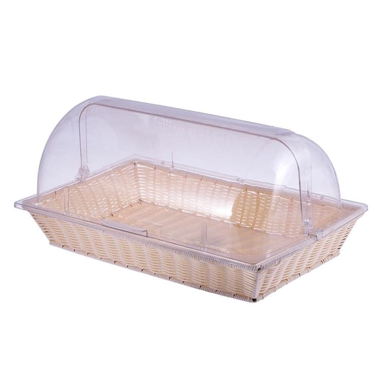 Корзина для хлеба и выкладки 53x33 см h8,5 см с откидной Roll-top крышкой ротанг P.L. Proff Cuisine JD-P2205 (81221529)