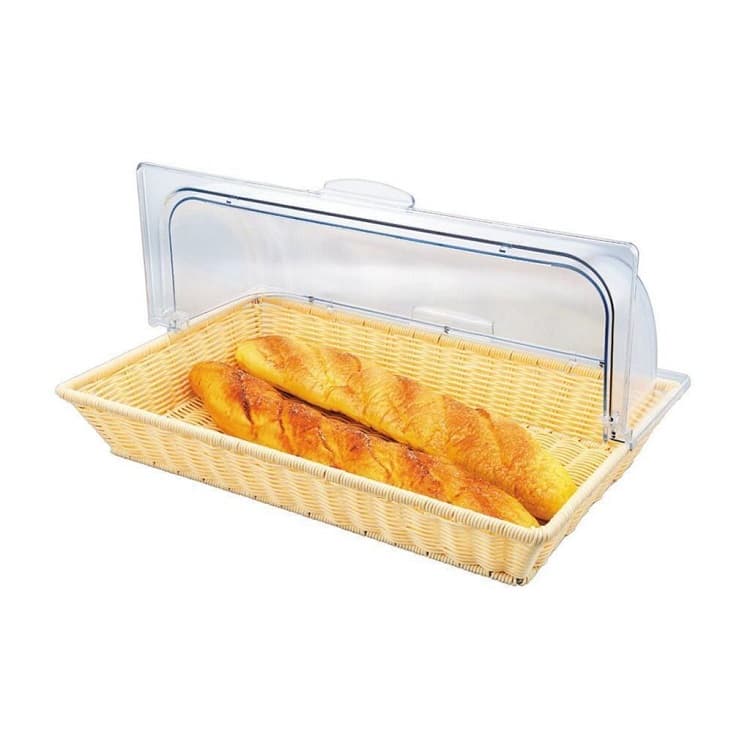 Корзина для хлеба и выкладки 53x33 см h9 см с откидной Roll-top крышкой ротанг SUNNEX X88013-M (95001214)