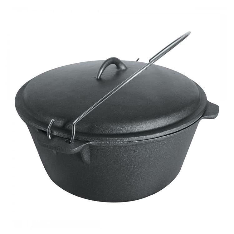 Казан 8 л с крышкой чугун с крышкой черный P.L. Proff Cuisine арт. 92001414