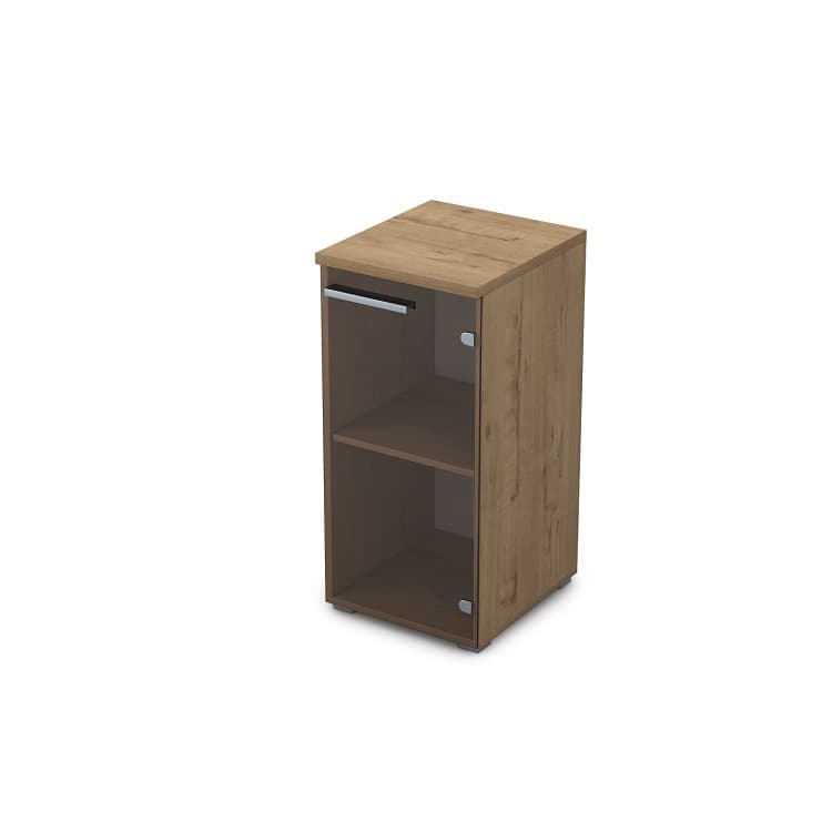 Шкаф узкий (пенал) АЛСАВ Gloss 9П.023.2 teakwood