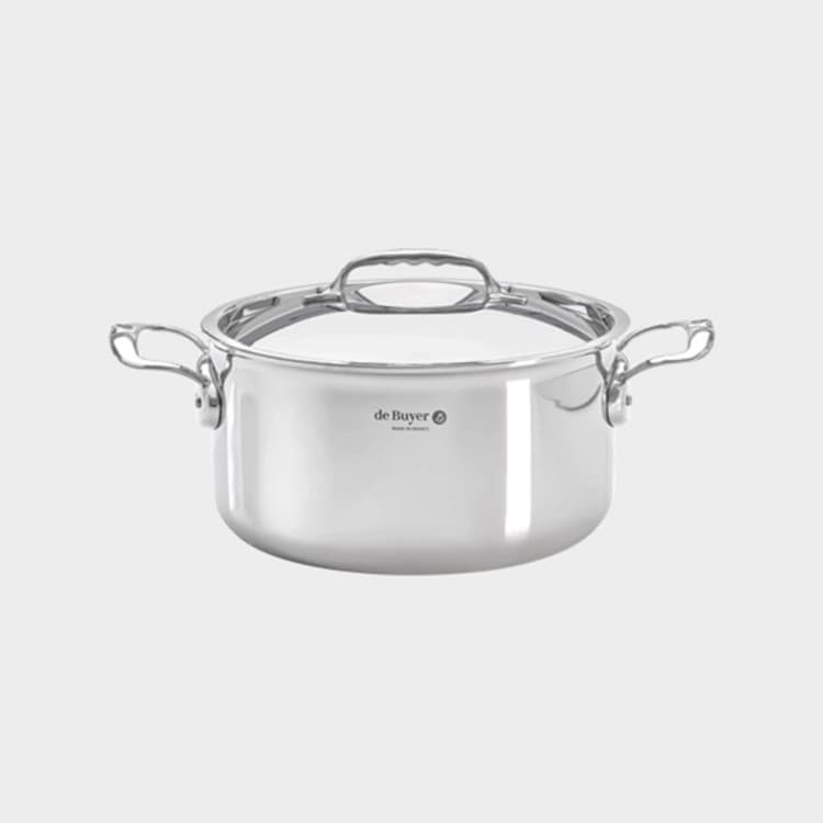 Кастрюля DE BUYER 10,4л d28см h15см, с крышкой, серия Affinity, s/s 3742.28