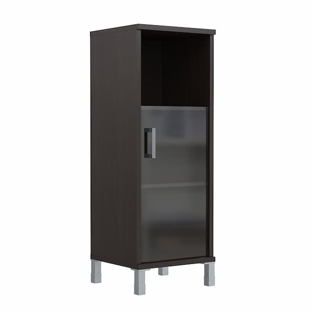 Шкаф-колонка средняя с малой стеклянной дверью Skyland B 421.5 венге магия 475х450х1286 BORN