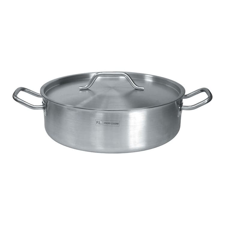 Кастрюля 11 л, 36х11 см низкая с крышкой нерж. P.L. Proff Cuisine, арт. 91000005