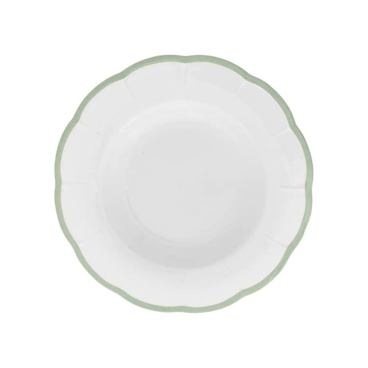 Тарелка глубокая с цветным кантом (зеленый) Ø 22,8 см Bitossi Petalo PET00106 Bordo verde