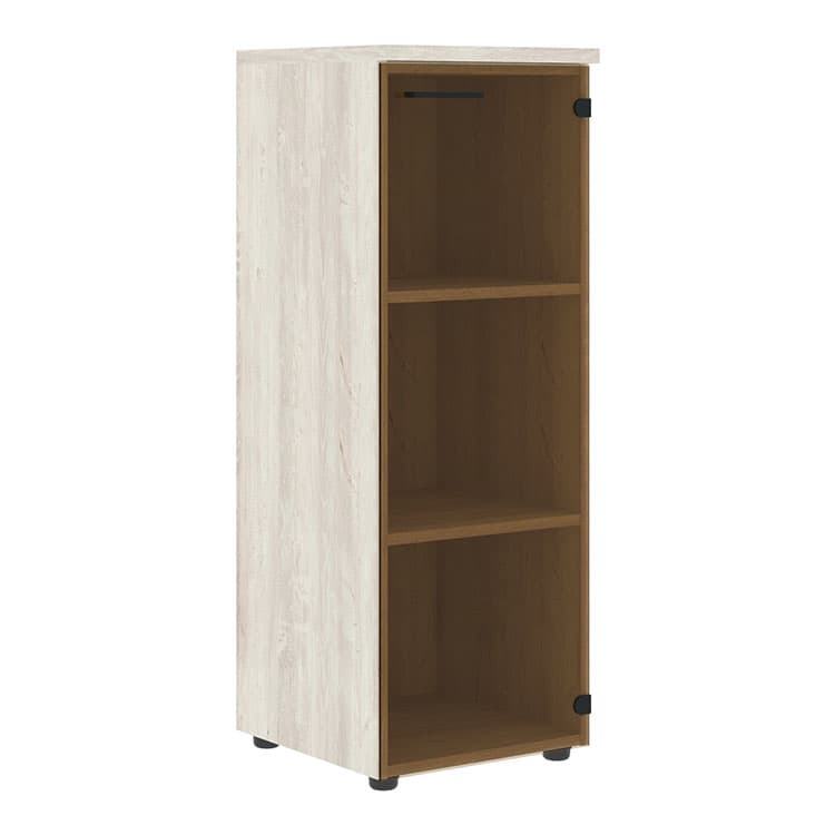 Шкаф колонка с стеклянной дверью и топом Skyland XMC 42.2 сосна эдмонт 432х432х1190