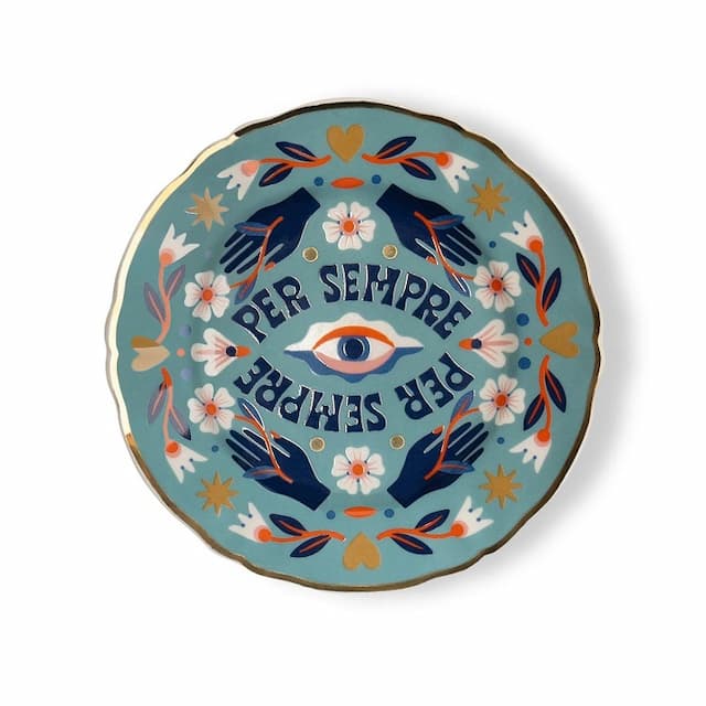 Тарелка 16,5 см Bitossi La Tavola Scomposta LOVE PARTY CAR00001 Per Sempre