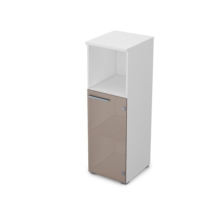 Шкаф узкий (пенал) АЛСАВ Gloss 9П.017.4 белый премиум