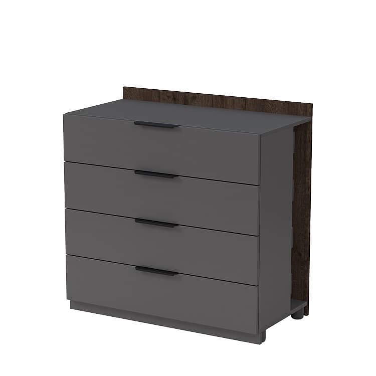 Модуль тумбы с ящиками средний Алсав MAGNETIC 15ТЯ-С.809 (868х460х860) брауни/graphit