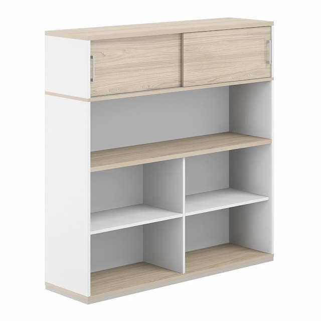 Стеллаж-комбо 1638 односторонний Norden Allegro AG.253.440.673.WH с антресолью и экраном ЛДСП