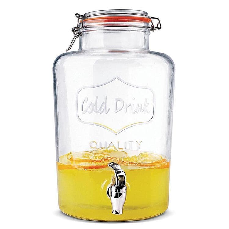 Банка емкость с краном 7,5 л d 19,5 см h34 см (с запасным краном) стекло P.L. Proff Cuisine арт. 81200119