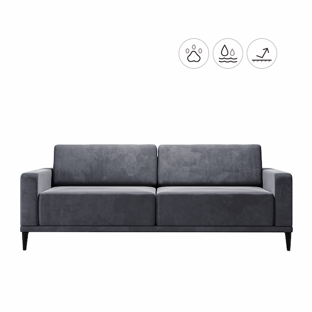 Диван Мастерфабрик Абайоми Saga grey ткань рогожка