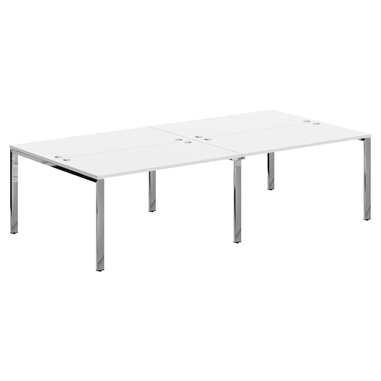 Стол 4-х местный Skyland XGWST 2814.1 белый/нержавеющая сталь 2800х1406х750 XTEN GLOSS