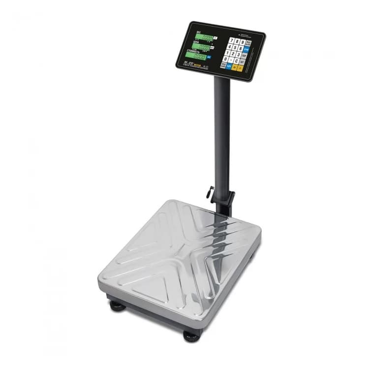 Торговые напольные весы MERTECH M-ER 333 ACP-300.50/100 "TRADER" с расч. стоимости LCD