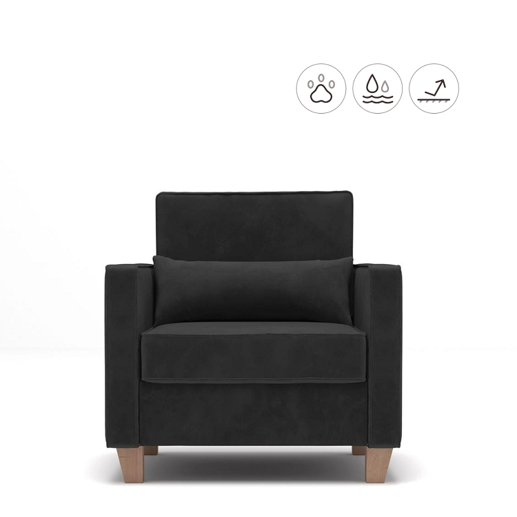 Кресло Мастерфабрик Ололара Saga dark grey ткань рогожка