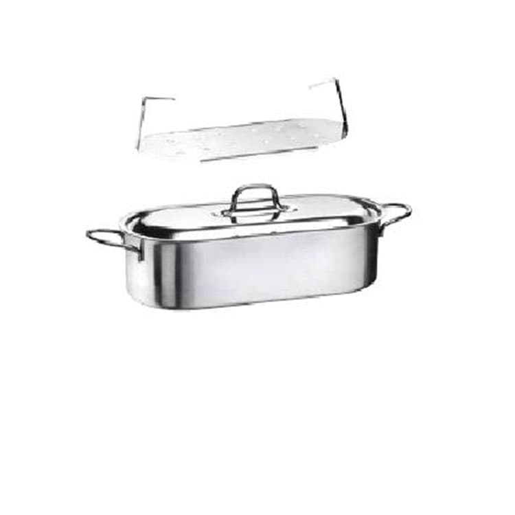Котел рыбный 40см h10,8см, с решеткой и крышкой, серия "Forno", нерж.сталь 30888240