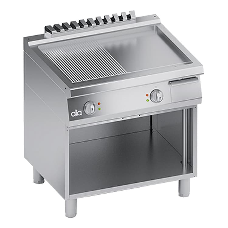 Поверхность жарочная ATA LOW-BUILT ELECT. GRIDDLE PLATE 1/2 SMOOTH 1/2 GROOVED + CABINET