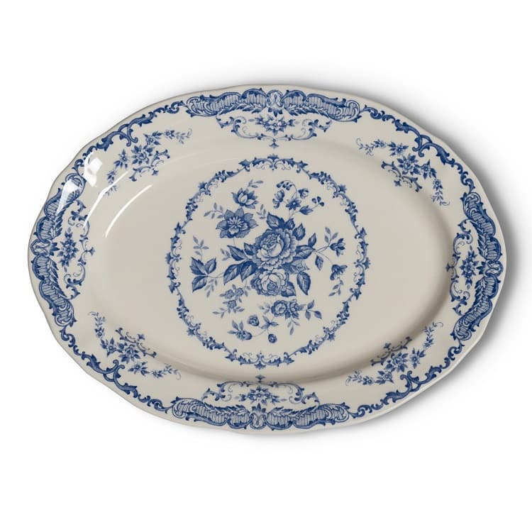 Блюдо овальное 30,5x22 см Bitossi Rose Blue BID00332