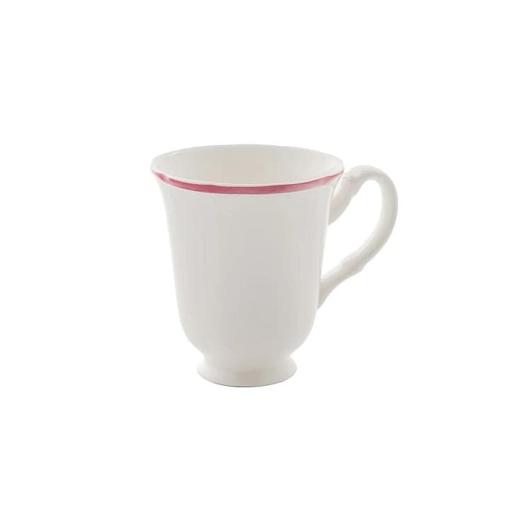 Кружка 380 мл с цветным кантом (розовый) Bitossi Petalo PET00280 Bordo rosa