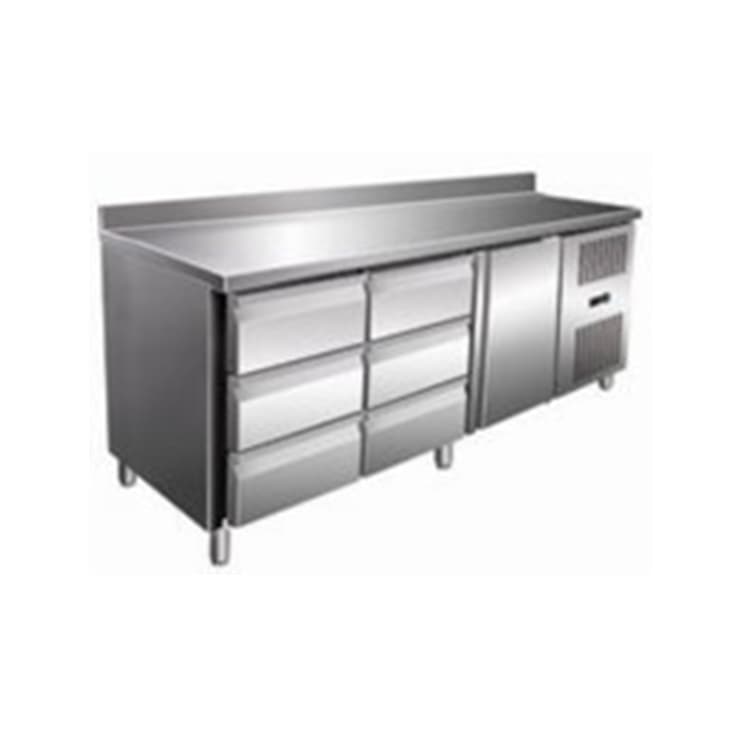 Стол с морозильным шкафом Cooleq GN3260BT бортик 6 ящиков+1 дверь