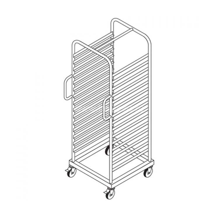 Тележка вкатная с направляющими LAINOX CT186