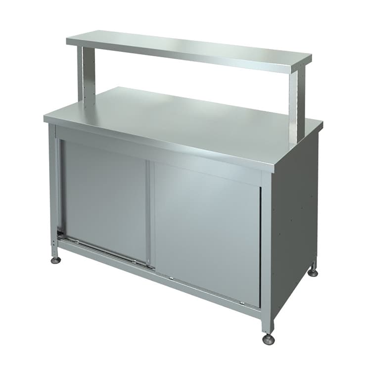 Стол-тумба купе без бортов МХМ (двери с двух сторон) СТК-2-1200/600 с полкой ПО-3