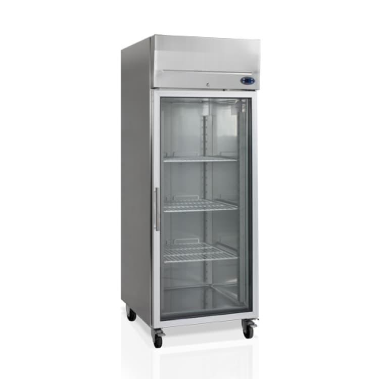 Шкаф холодильный со стеклом TEFCOLD RK710G нержавеющий