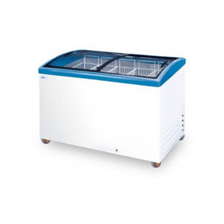 Морозильный ларь с гнутым стеклом Italfrost ЛВН 400 Г (СF 400 C) (синий)