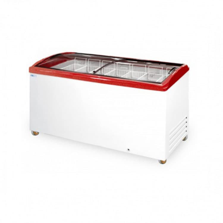 Морозильный ларь с гнутым стеклом Italfrost ЛВН 600 Г (СF 600 C) (красный)