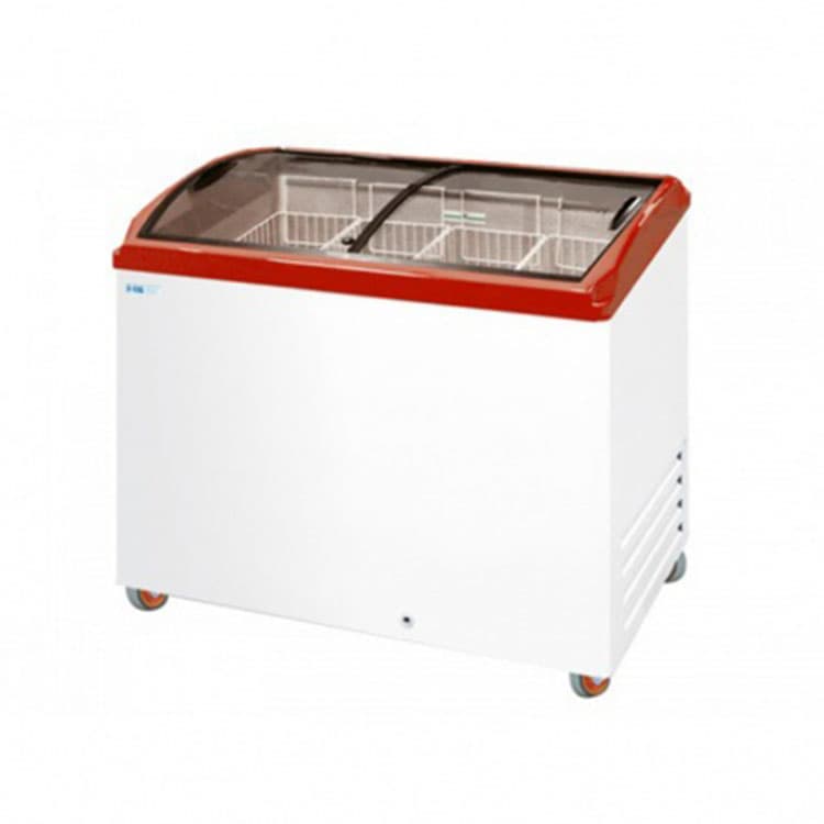 Морозильный ларь с гнутым стеклом Italfrost ЛВН 300 Г (СF 300 C) (красный)