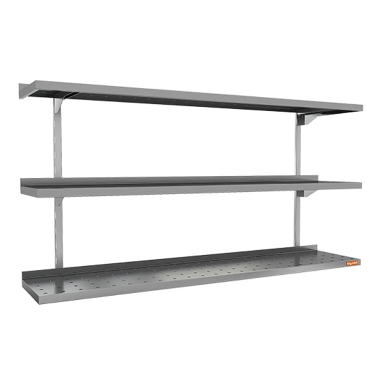 Полка нержавеющая настенная каскадная перфорированная Hicold НПНК-15/3 П
