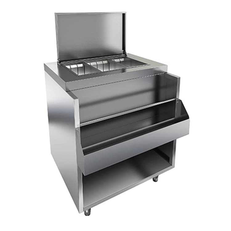 Барная станция с дополнительным карманом и крышкой Hicold НБМВЛ-9/7ККР