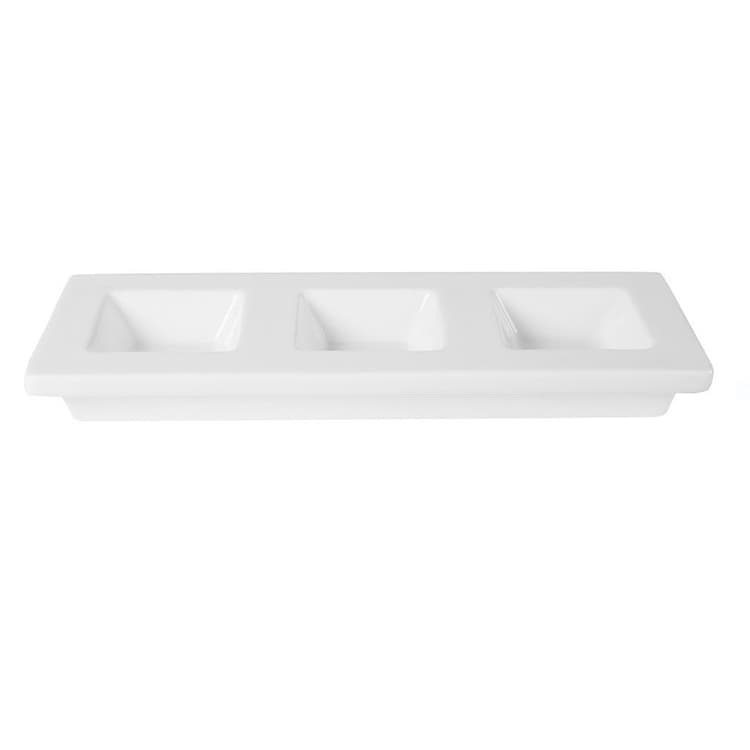 Менажница фарфор CAMEO SQUARE ACCESSORY 3-Х секционная 30,5Х11,5СМ H2,9СМ 710-A343S
