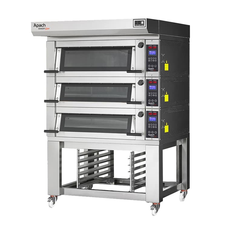 Печь подовая с подставкой с направляющими APACH BAKERY LINE E4K6S DPBI-T