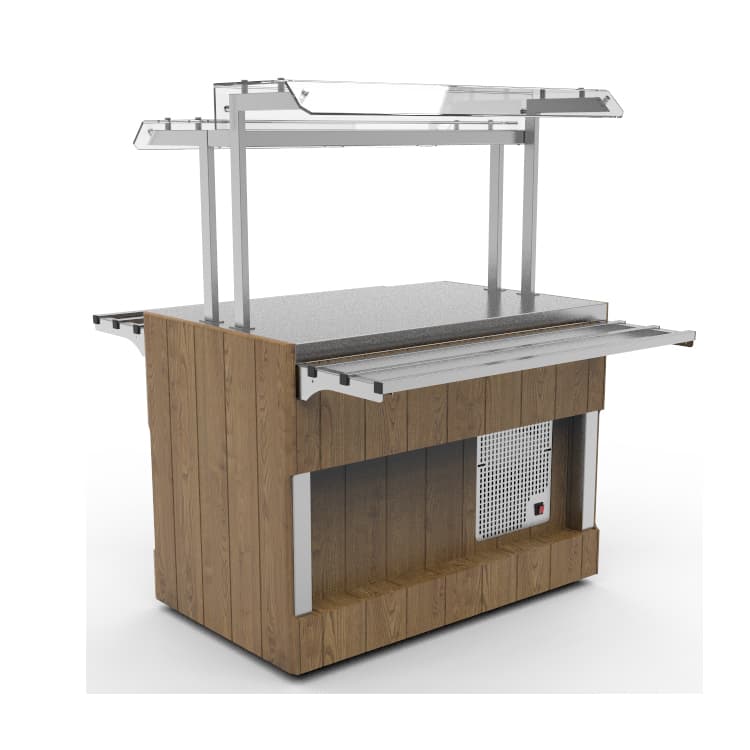 Прилавок нейтральный с полкой длиной 805 мм островного шведского стола Челябторгтехника RN41А
