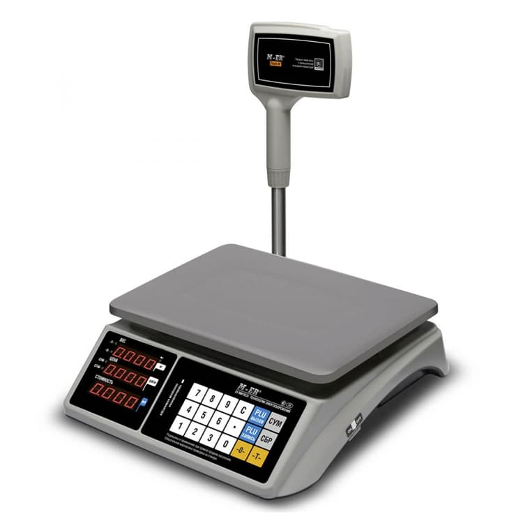 Торговые настольные весы MERTECH M-ER 328 ACPX-15.2 "TOUCH-M" LED RS232 и USB