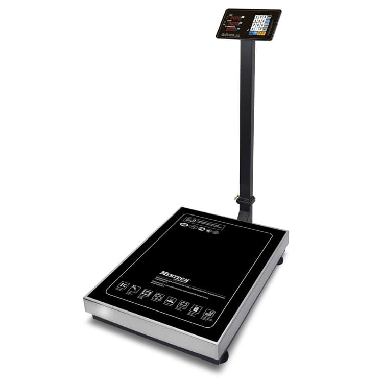 Торговые напольные весы MERTECH M-ER 333 ACLP-300.50/100 "TRADER" с расч. стоимости LED